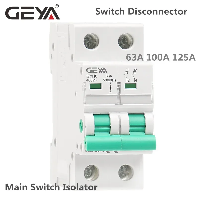 Din Rail Circuit Breaker - GEYA GYH8 Din-рейка, 2-полюсный, 4-полюсный, функция