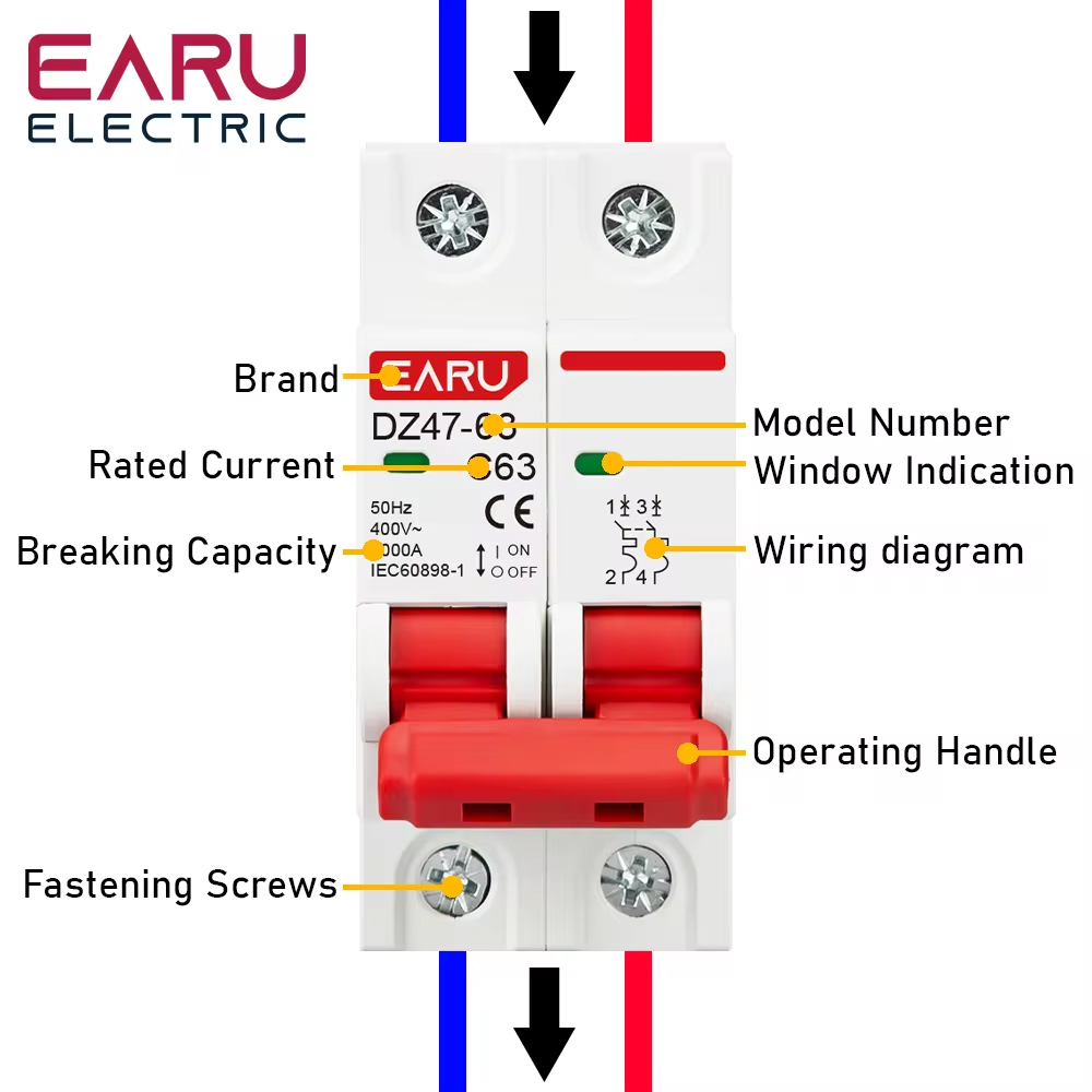 Автоматический выключатель EAR – обзор и цена Din Rail Circuit Breaker