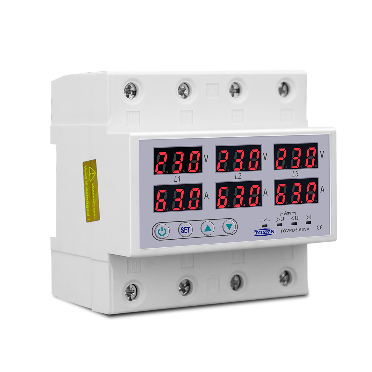 Трехфазный 3P+N вольтметр-ампе – обзор и цена Din Rail Circuit Breaker