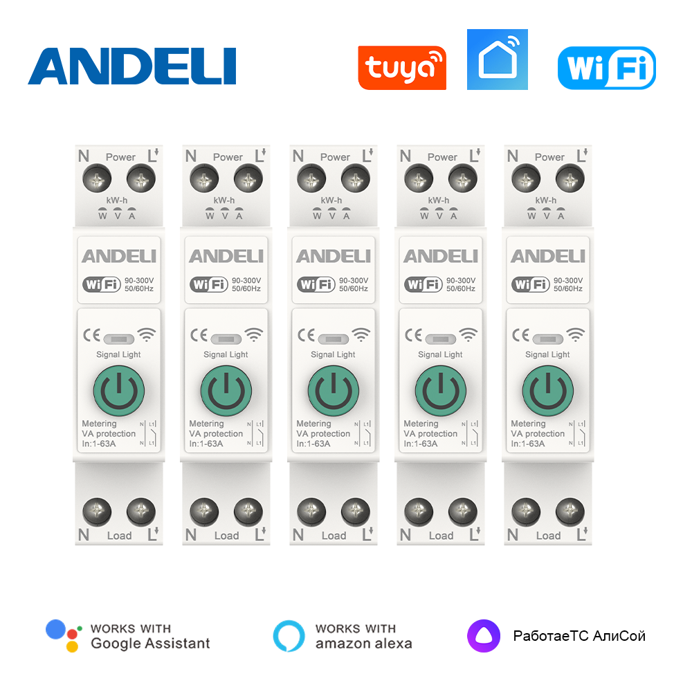 Умный выключатель ANDELI TUYA  – обзор и цена Din Rail Circuit Breaker