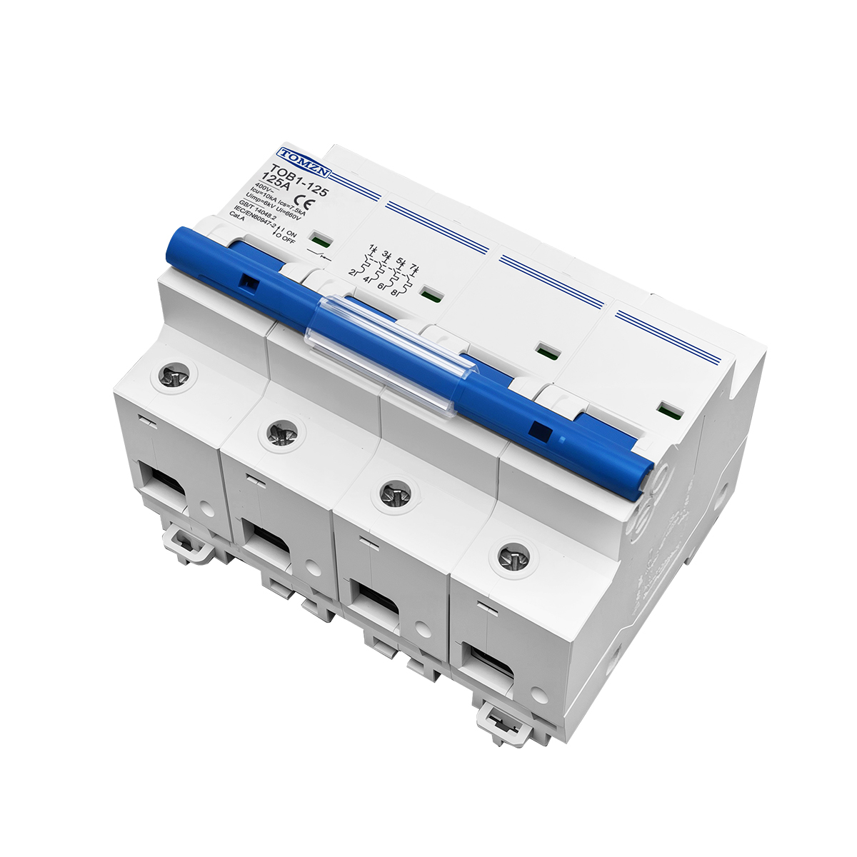 1P 2P 3P 4P 400V AC Сильноточн – обзор и цена Din Rail Circuit Breaker