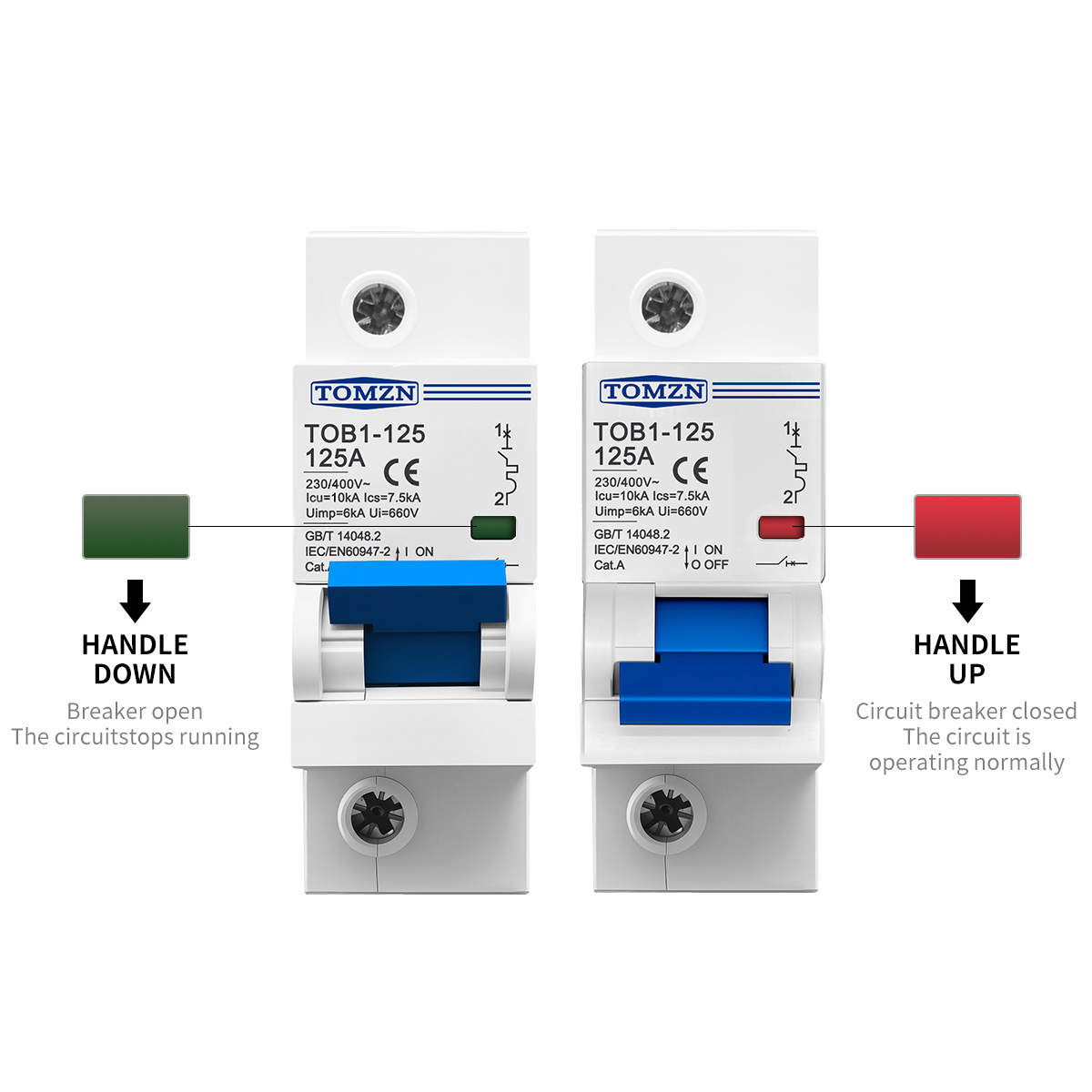 1P 2P 3P 4P 400V AC Сильноточн – обзор и цена Din Rail Circuit Breaker